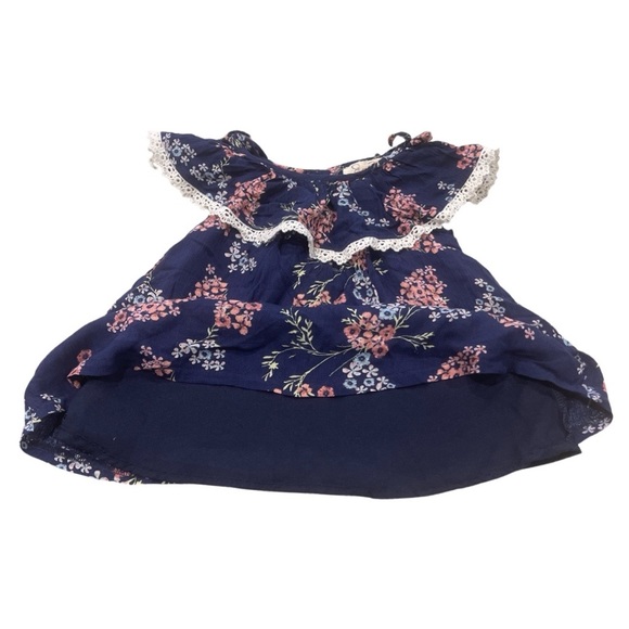 JESSICA SIMPSON || Toddler Girls Shirt Floral Top | Navy Pink Floral || size 2T - Picture 7 of 7